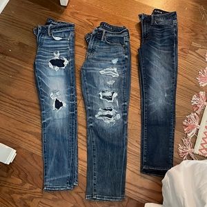 3 pair of American Eagle Jeans size 28x30